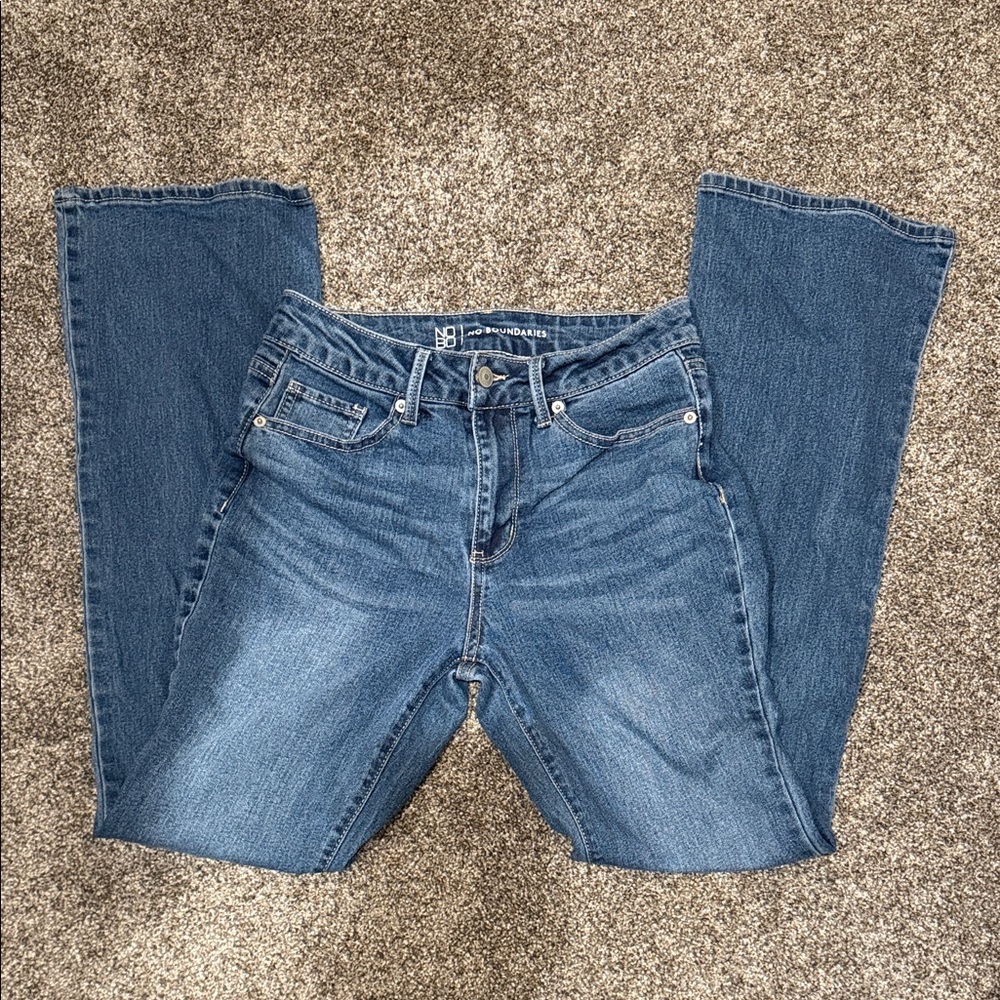 No Boundaries Blue Flare & Wide Leg Jeans